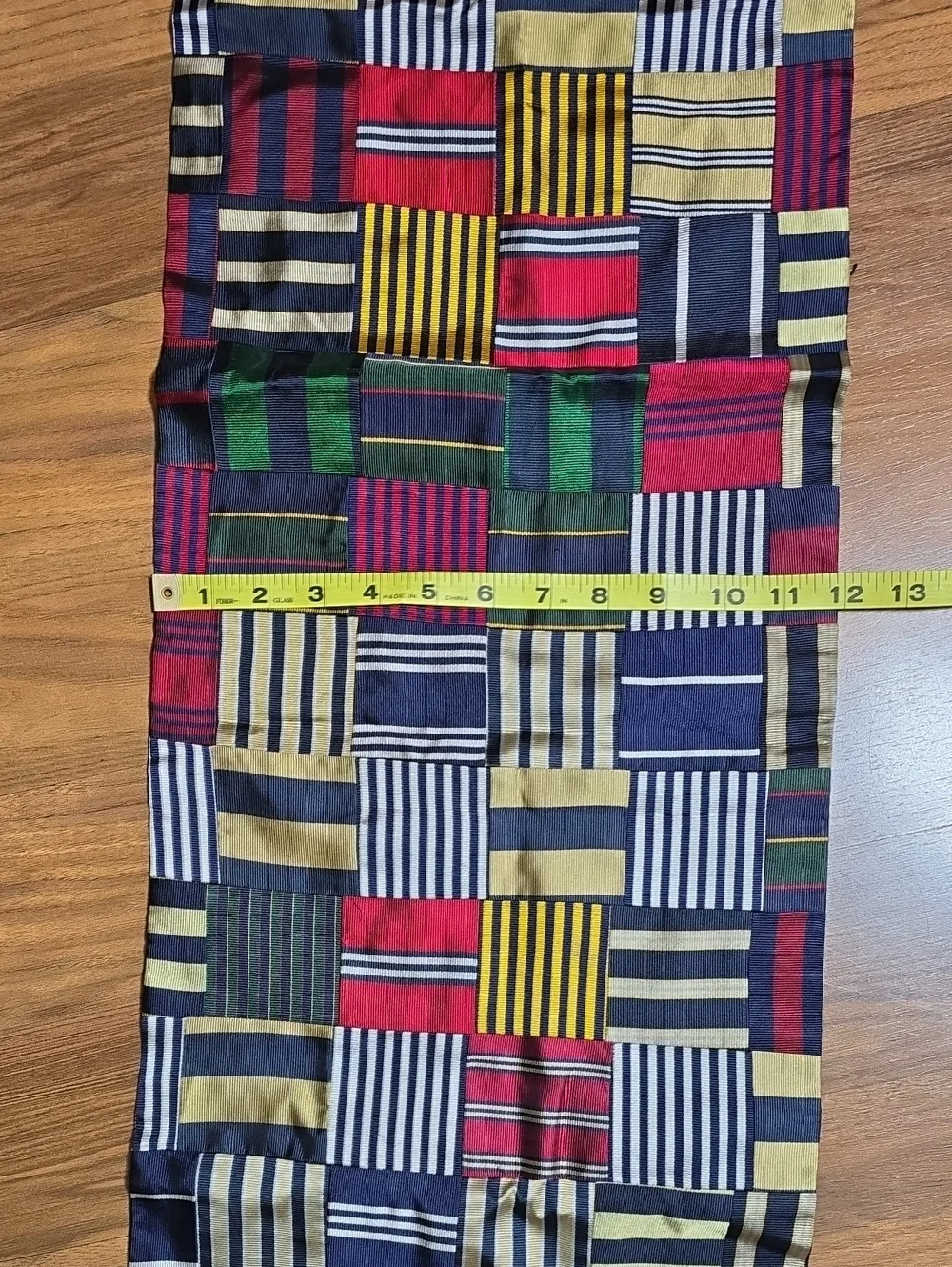Brooks Brothers Vintage Patchwork Silk & Wool Scarf Repp Tie Ivy Prep USA